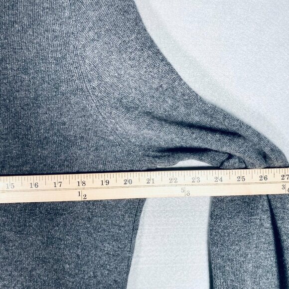 Halogen Cashmere Sweater Womens XL Gray Pullover Career Minimalist - Picture 8 of 11